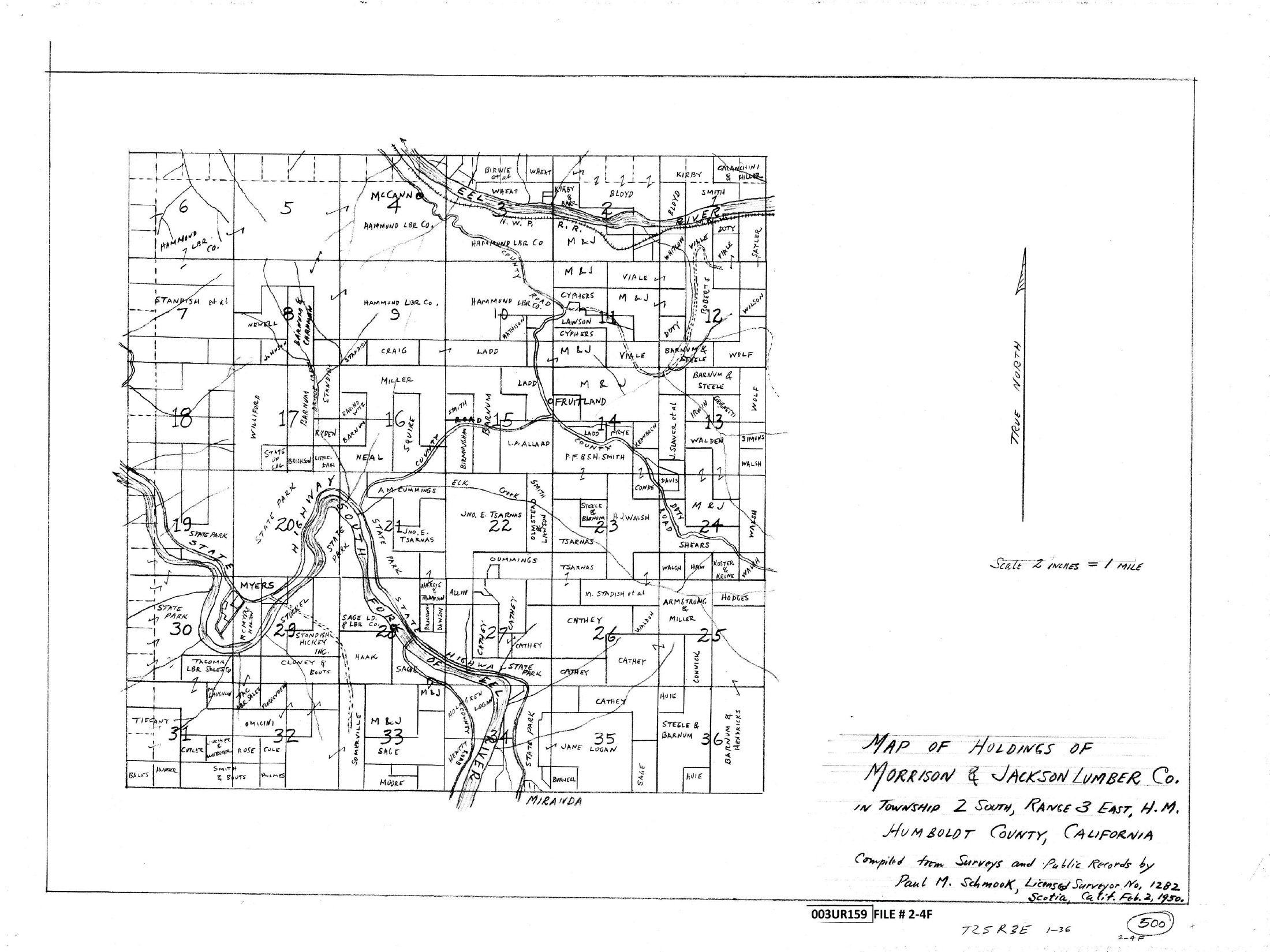 1950 Morrison & Jackson Lumber holdings — sheet 1