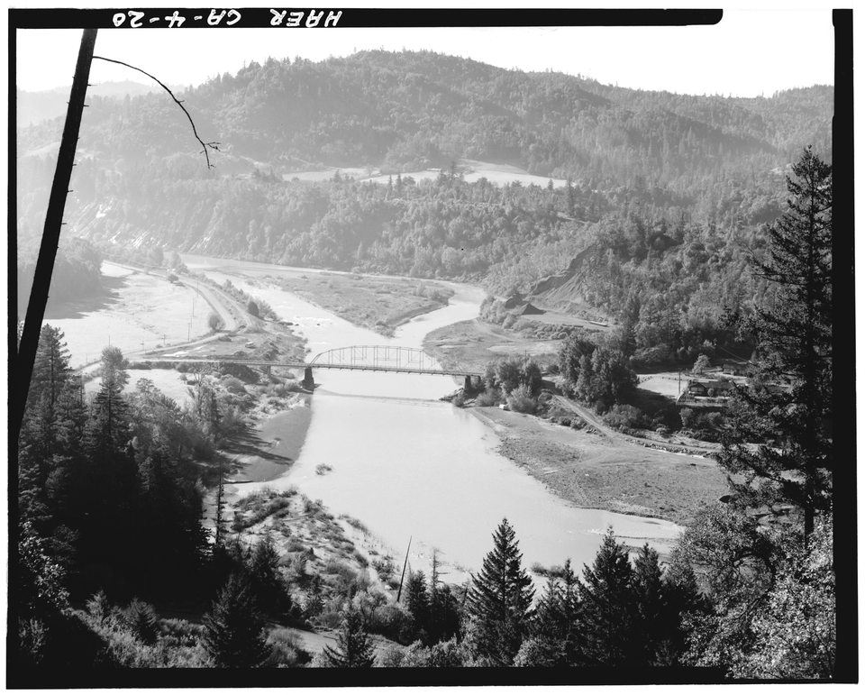 Moody Bridge in its river landscape
