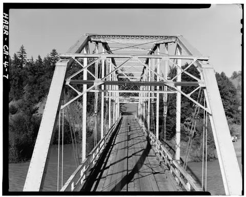 Looking through Moody Bridge